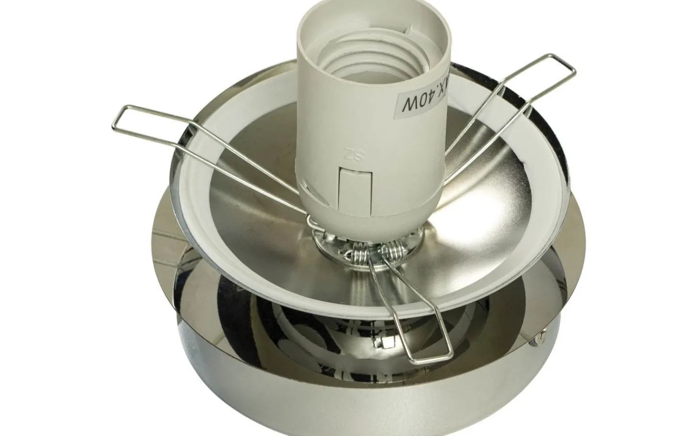 Badrumslampor Tak-Aneta Lido Plafond 20cm Krom/Opalvit IP23