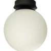 Badrumslampor Tak-Aneta Lido Plafond 20cm Svart/Opalvit IP23