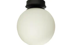 Badrumslampor Tak-Aneta Lido Plafond 20cm Svart/Opalvit IP23