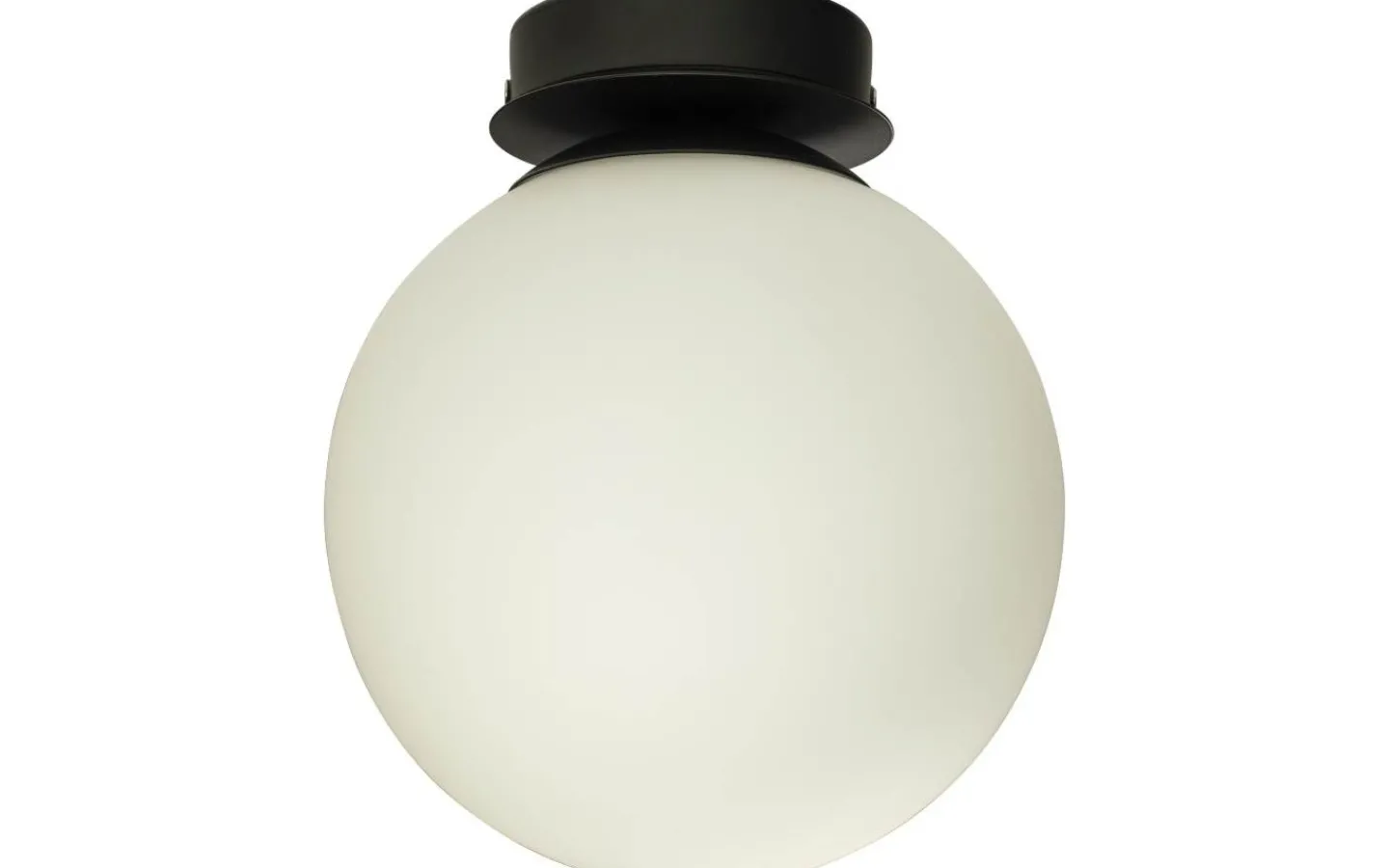 Badrumslampor Tak-Aneta Lido Plafond 20cm Svart/Opalvit IP23