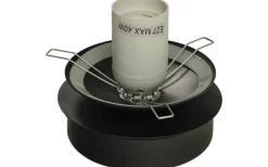 Badrumslampor Tak-Aneta Lido Plafond 20cm Svart/Opalvit IP23