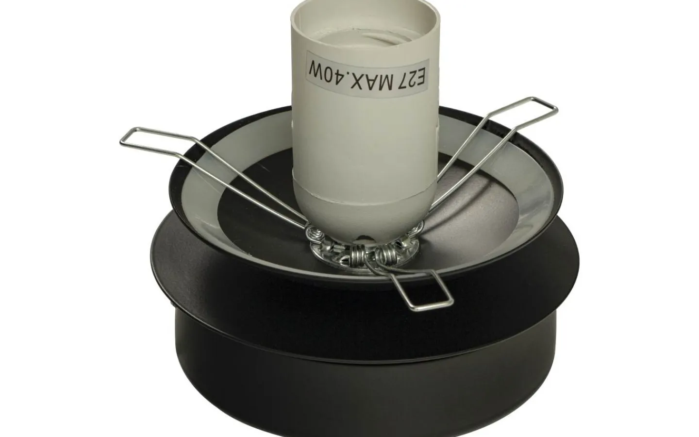Badrumslampor Tak-Aneta Lido Plafond 20cm Svart/Opalvit IP23