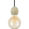Sladdställ Med Sockel-Halo Design Light Pendel Med E27-Sockel Trä
