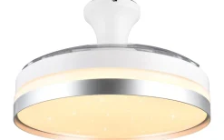 Takfläktar < Reality Lindberg Takfläkt 100cm LED vit/titan stjärnljus