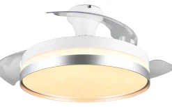Takfläktar < Reality Lindberg Takfläkt 100cm LED vit/titan stjärnljus