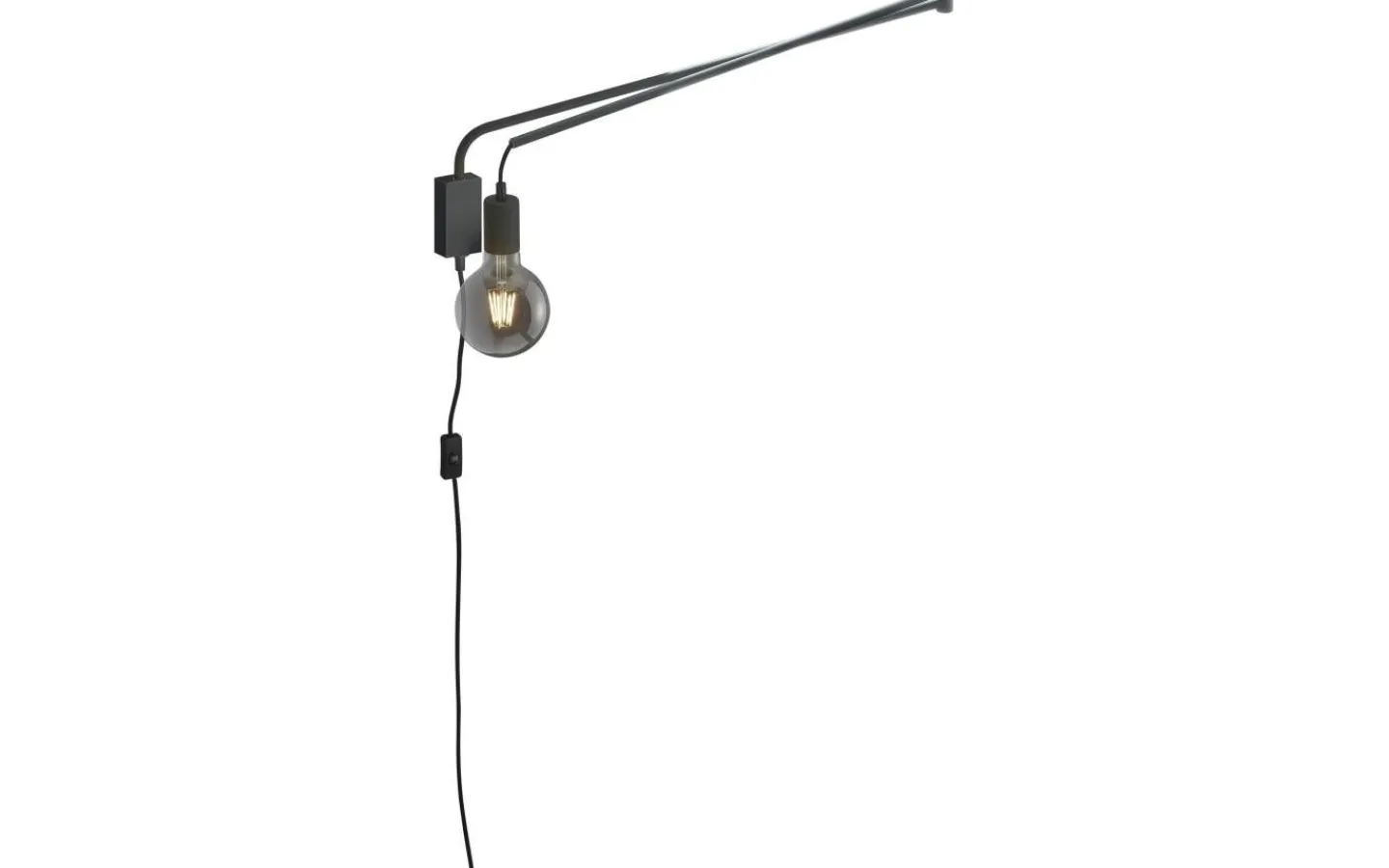 Läslampor-Trio Lighting Line Vägglampa E27 mattsvart