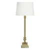 Bordslampor-PR Home Linné Bordslampa 50cm Guld med lampskärm Sofia Offwhite