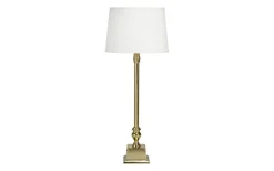 Bordslampor-PR Home Linné Bordslampa 50cm Guld med lampskärm Sofia Offwhite