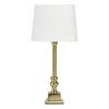 Bordslampor < PR Home Linné Bordslampa 36cm Guld med lampskärm Sofia Offwhite