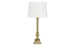 Bordslampor < PR Home Linné Bordslampa 36cm Guld med lampskärm Sofia Offwhite