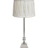 Bordslampor < PR Home Linné Bordslampa 49cm Krom/Offwhite Plissé