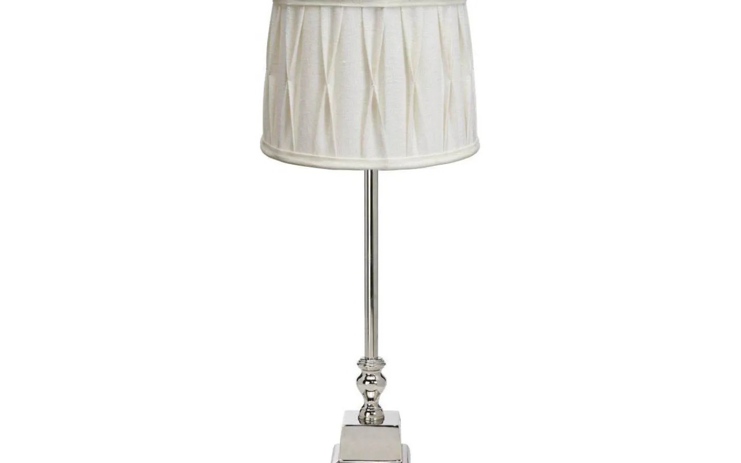 Bordslampor < PR Home Linné Bordslampa 49cm Krom/Offwhite Plissé