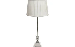 Bordslampor-PR Home Linné Bordslampa 66cm Krom/Offwhite