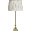 Bordslampor-PR Home Linné Bordslampa 51cm Mässing/Offwhite Plissé