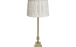 Bordslampor-PR Home Linné Bordslampa 51cm Mässing/Offwhite Plissé
