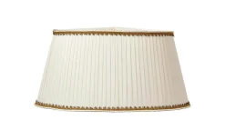 Plisserade Lampskärmar|Ovala Lampskärmar < ArmaturHantverk Linnea Oval Lampskärm med 10mm Rörfäste 50cm Beige