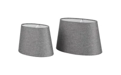 Ovala Lampskärmar < Oriva Linne Lampskärm Oval 28cm Grå