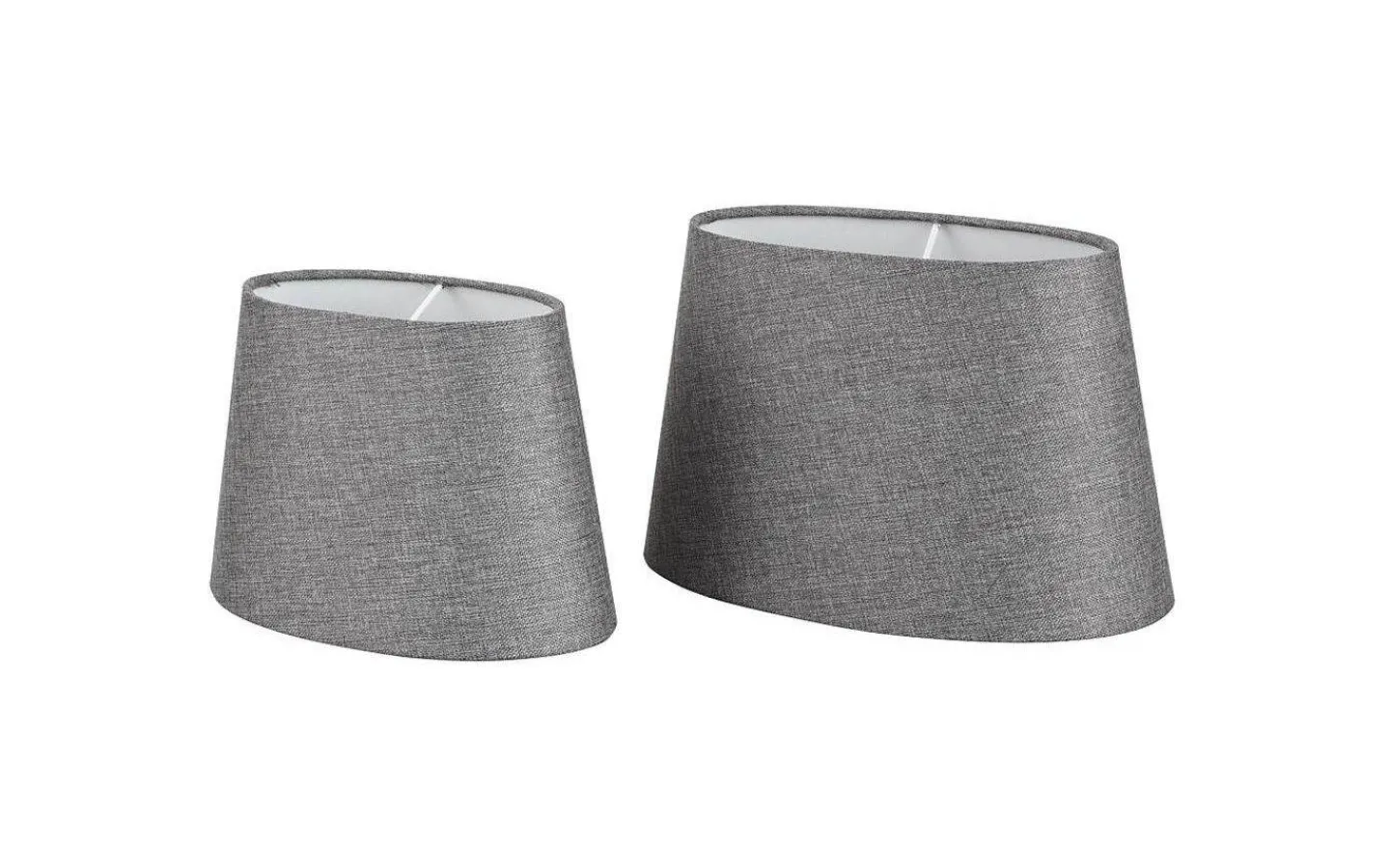 Ovala Lampskärmar < Oriva Linne Lampskärm Oval 28cm Grå