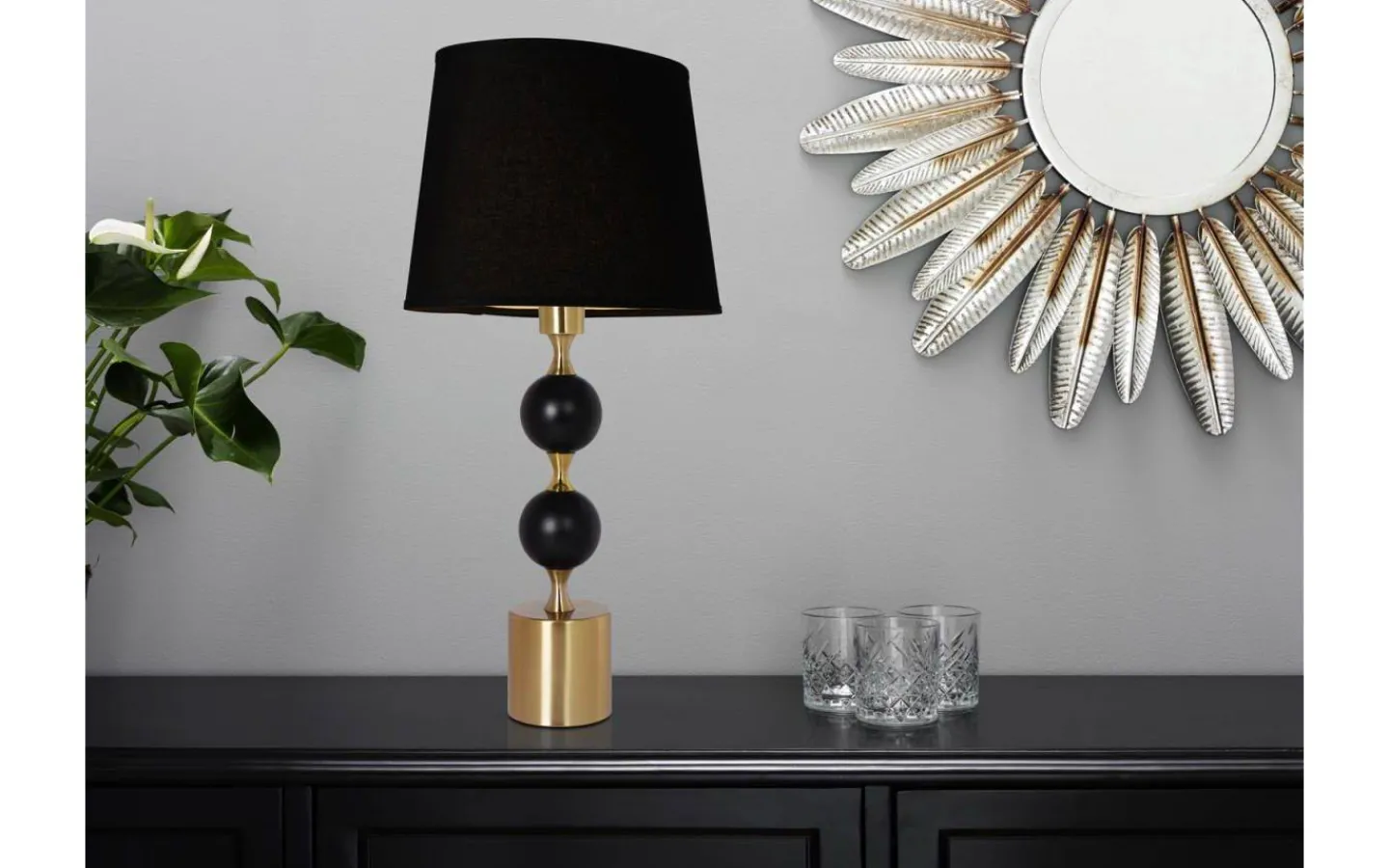 Ovala Lampskärmar-Cottex Linne Lampskärm Oval 32cm Svart