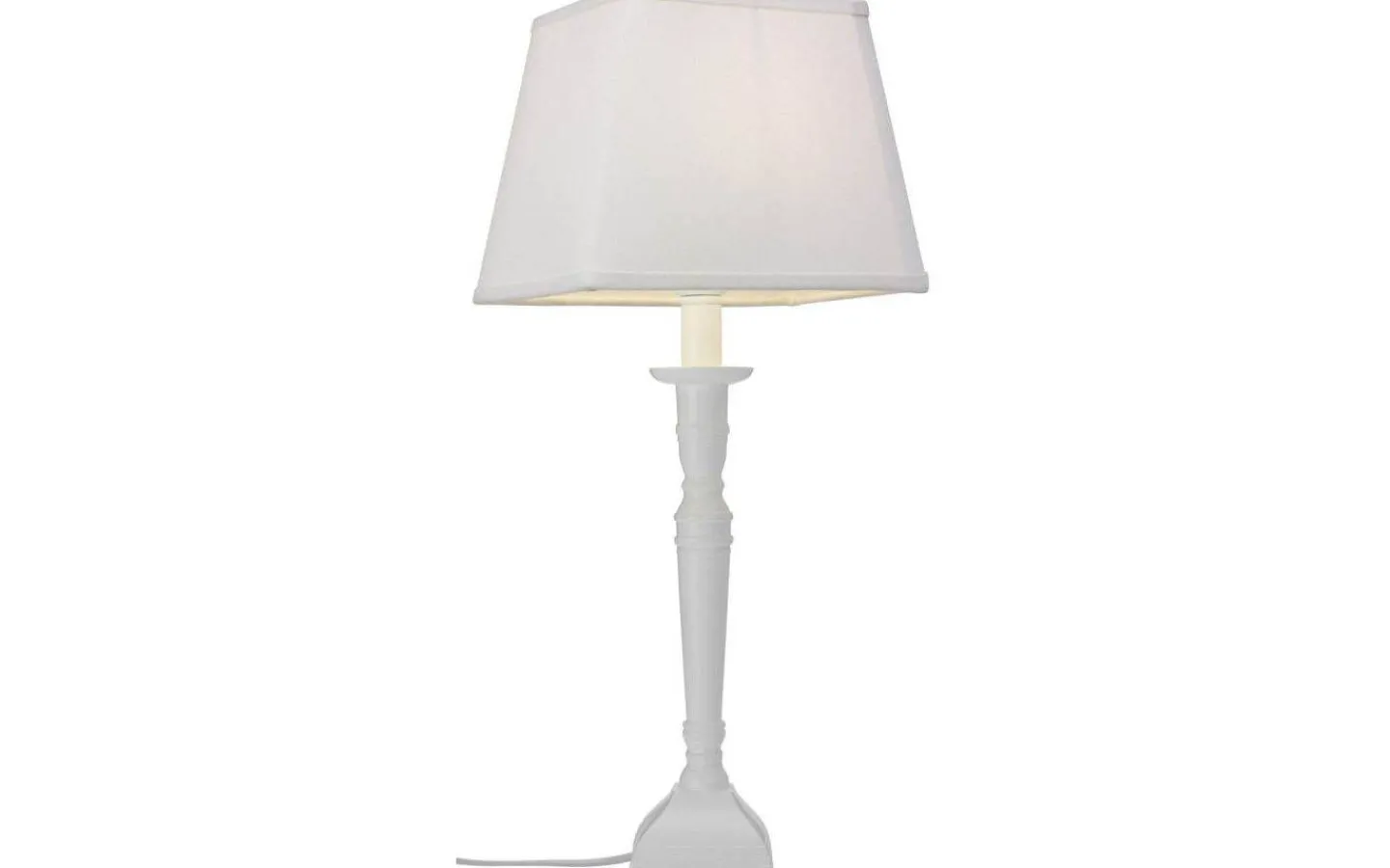 Rektangulära Lampskärmar-Cottex Linne Lampskärm Rektangulär 23,5cm Vit