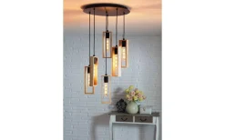 Stora Taklampor Ø50-69 Cm-Eglo Littleton Taklampa 50cm 6L Svart/Brun