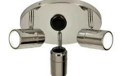 Badrumslampor Tak < Aneta Livorno Takspotlight 25cm Rund Krom IP44