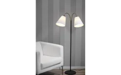 Golvfötter|Golvläslampor < Aneta Ljusdal Golvfot 140cm 2L Svart/Matt Mässing Ex. Lampskärmar