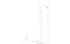 Vardagsrum|Golvläslampor < Aneta Ljusdal Golvlampa 140cm 2L Svart/Valnöt Ink. Lampskärmar