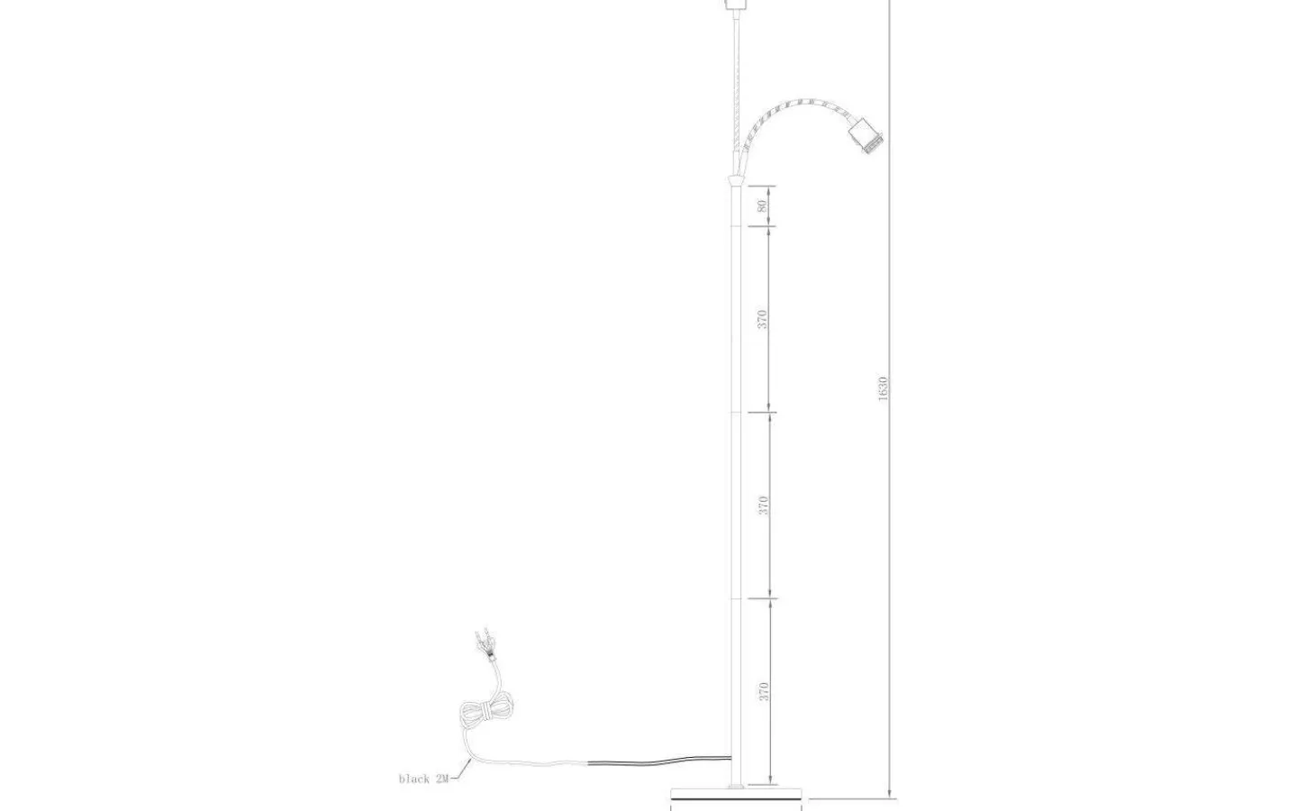 Vardagsrum|Golvläslampor < Aneta Ljusdal Golvlampa 140cm 2L Svart/Valnöt Ink. Lampskärmar