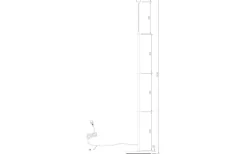 Golvläslampor-Aneta Ljusdal Golvlampa 140cm 1L Svart/Valnöt Ink. Lampskärm