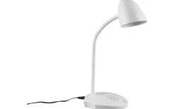 Skrivbordslampor < Reality Load Skrivbordslampa med QI-laddare LED vit