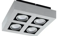 Plafonder < Eglo Loke Plafond 25cm LED Borstad Aluminium
