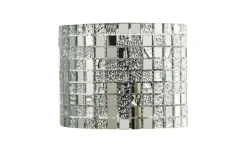 Lampetter-Oriva Looky Vägglampa Spegelmosaik Krom