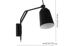 Läslampor < Eglo Loreto Vägglampa Svart