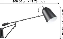 Läslampor < Eglo Loreto 1 Vägglampa Svart