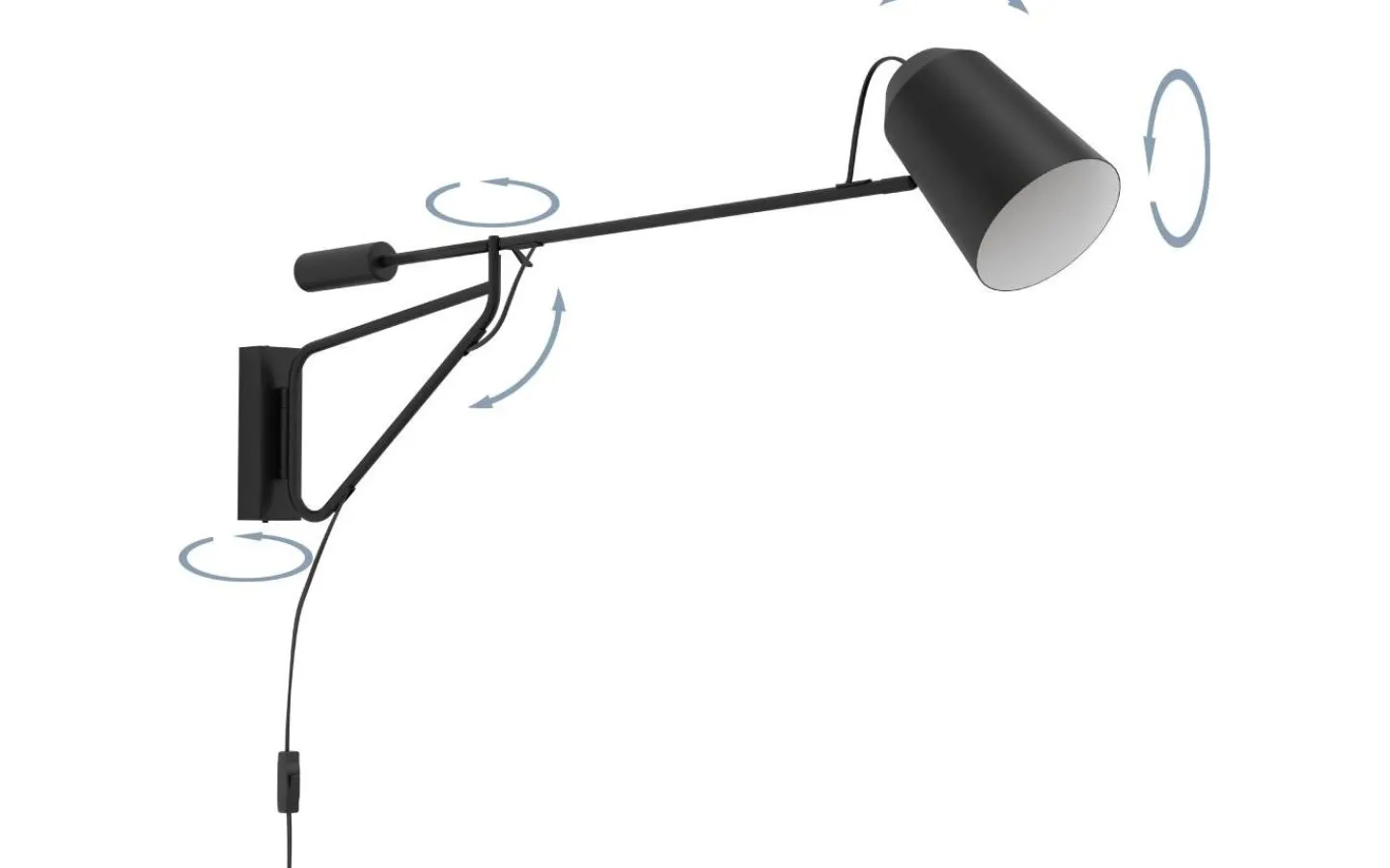 Läslampor < Eglo Loreto 1 Vägglampa Svart