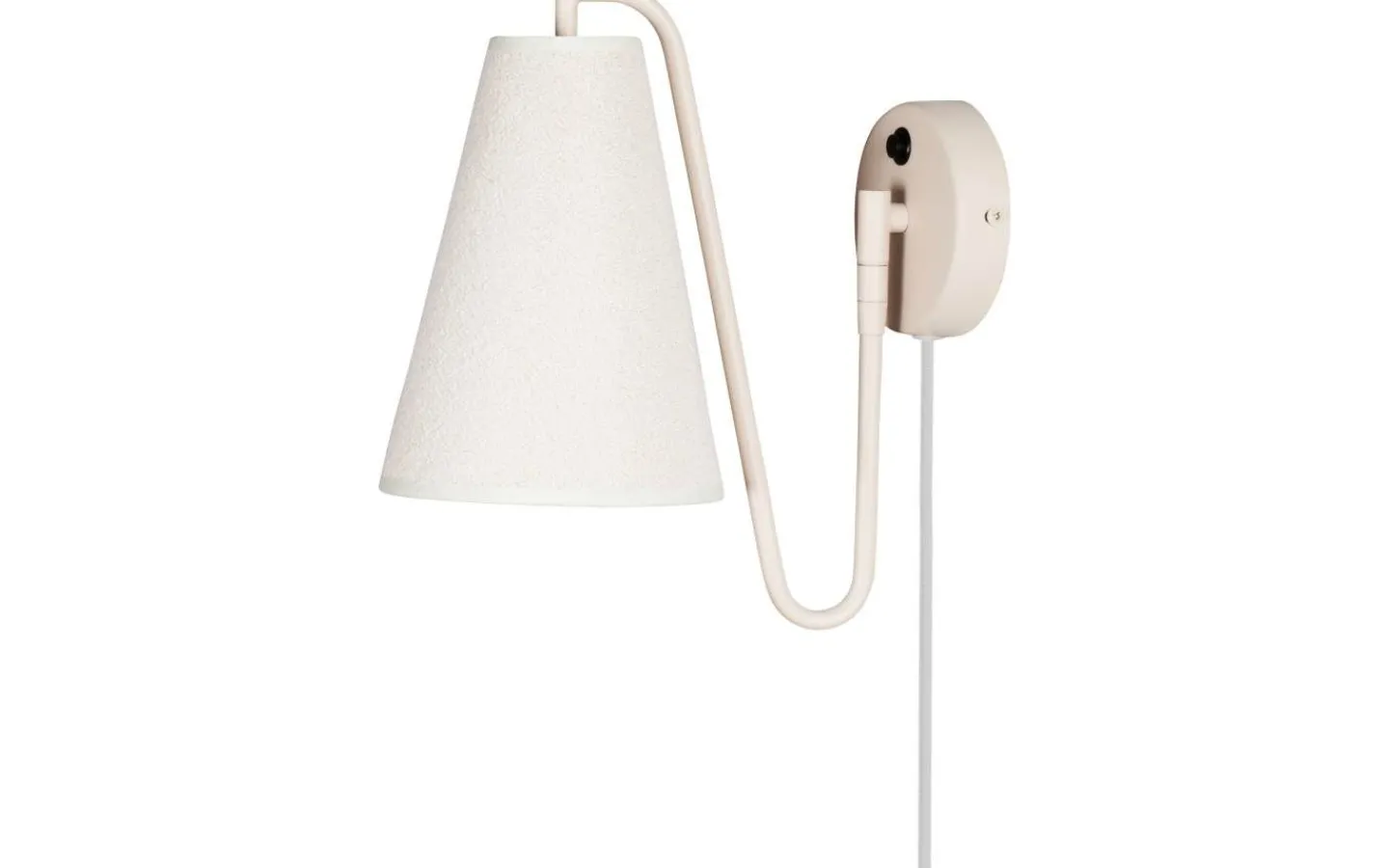 Lampetter-Globen Lighting Lou Vägglampa Vit Bouclé/Beige