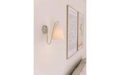 Lampetter-Globen Lighting Lou Vägglampa Vit Bouclé/Beige