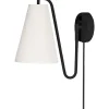 Lampetter < Globen Lighting Lou Vägglampa Vit Bouclé/Svart