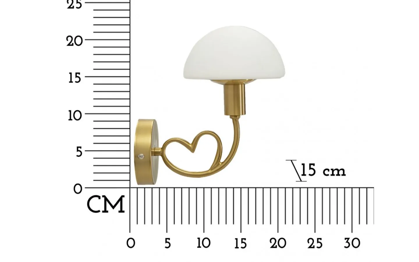 Lampetter-Mauro Ferretti Lovy Vägglampa 22cm Guld