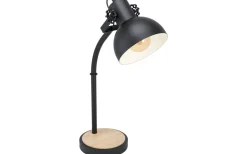 Skrivbordslampor-Eglo Lubenham Bordslampa 57cm Svart/Brun