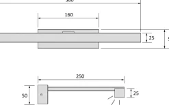Badrum|Badrumslampor Vägg-Aneta Lucca Spegelbelysning 25cm LED 9W 3000K Svart IP44