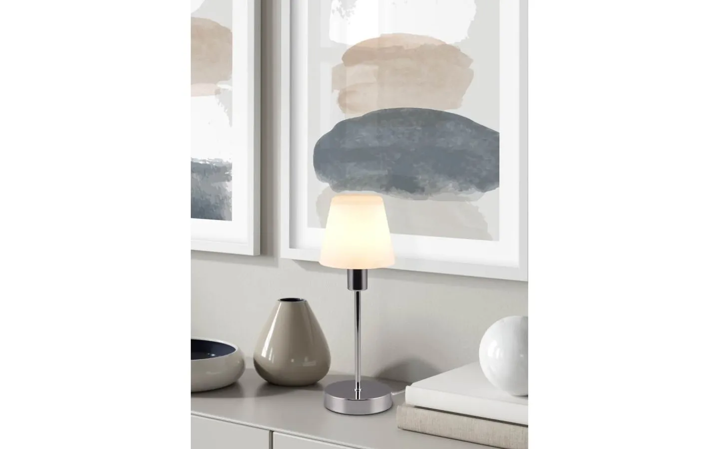 Bordslampor < Trio Lighting Luis II Bordslampa E14 borstad krom