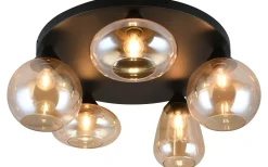Plafonder-Trio Lighting Lumina Plafond 5xE14 bärnsten