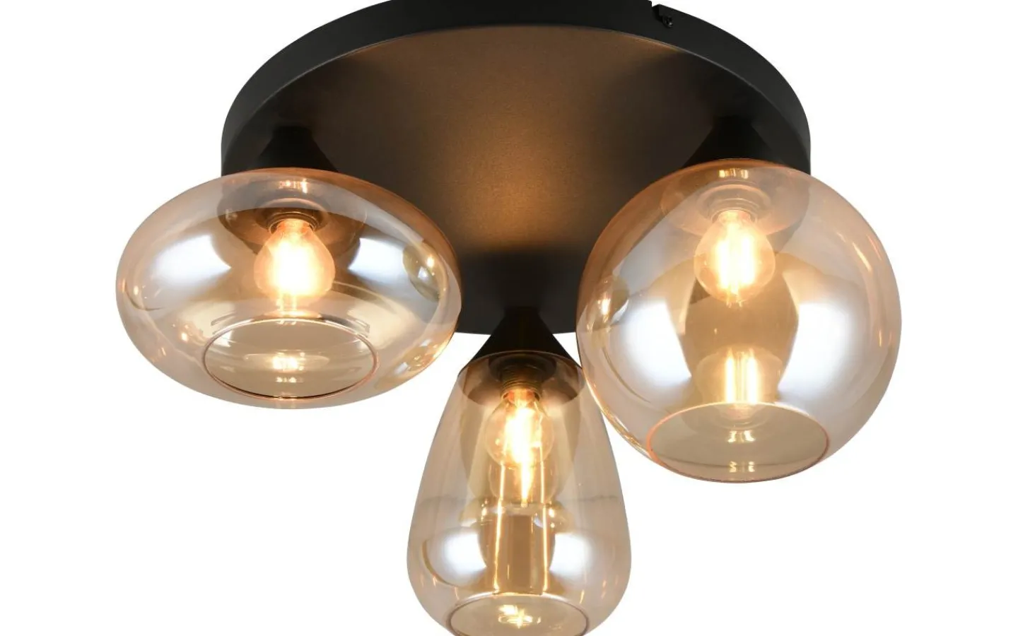 Plafonder-Trio Lighting Lumina Plafond 3xE14 bärnsten