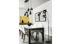 Avlånga Taklampor-Trio Lighting Lumina Takpendel 6-delad E14 mattsvart