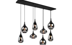 Avlånga Taklampor < Trio Lighting Lumina Takpendel 8-delad E14 mattsvart