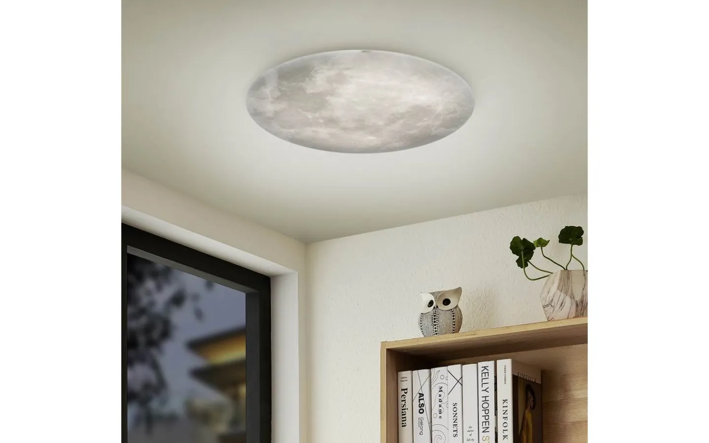 Plafonder-Trio Lighting Lunar Plafond LED 40cm vit