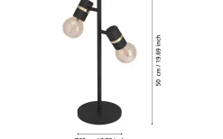 Bordslampor < Eglo Lurone Bordslampa 50cm Svart