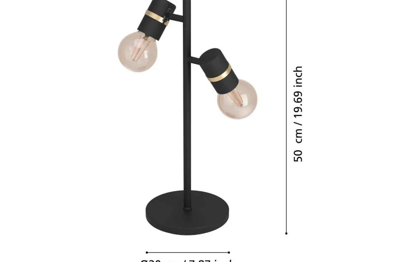 Bordslampor < Eglo Lurone Bordslampa 50cm Svart